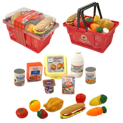 ShopRite Toy Shopping Basket, 21 Pieces
