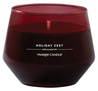 YANKEE CANDLE HOLIDAY ZEST GLASS JAR CANDLE, 10 OUNCES