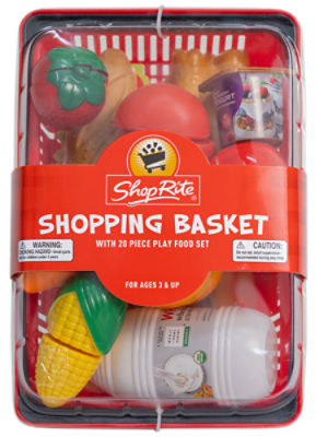 ShopRite Toy Shopping Basket, 21 Pieces