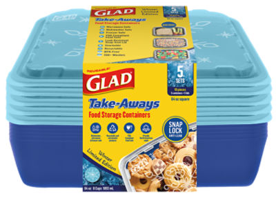 GLAD Winter Food Storage Containers, 10 piece