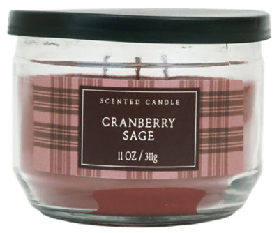Star Candle Company 3 Wick Cranberry Sage Scented Candle