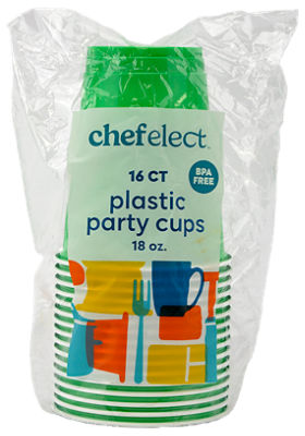 ChefElect Green Party Cups, 18oz., 16 Count
