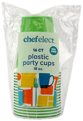 ChefElect Kiwi Party Cups, 18 oz., 16 Count