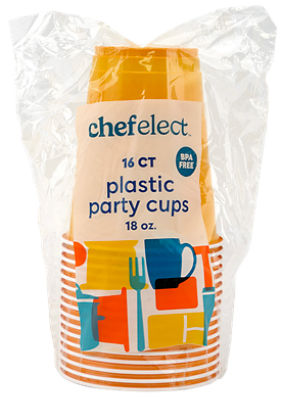 ChefElect Yellow Party Cups, 18oz., 16 Count