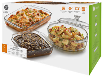 Libbey Bakers Basics Glass Bake Set, 4 pc.