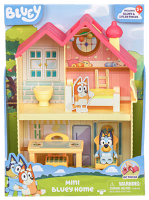 Bluey Mini Home Playset, Includes Bluey & 5 Play Pieces