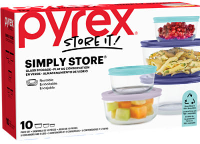 Pyrex Simply Store Food Container Set, 10 Pc.