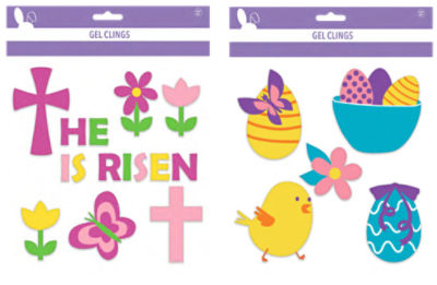 Tri-Land Easter Gel Clings, Square Pack, Assorted Varieties
