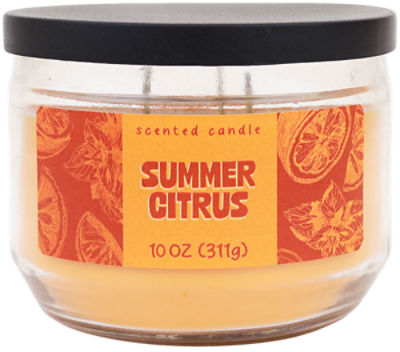 Star Candle Company 3 Wick Candle, Summer Citrus, 10 oz., 10 Ounce