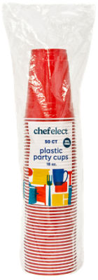 ChefElect 18 oz. Red Plastic Party Cups, 50 Count