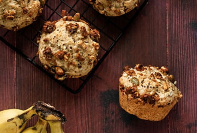 GF Granola Topped Banana Bread Muffins