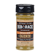 Rib Rack All Natural Chicken Spice Rub - Seasoning, 5.5 oz