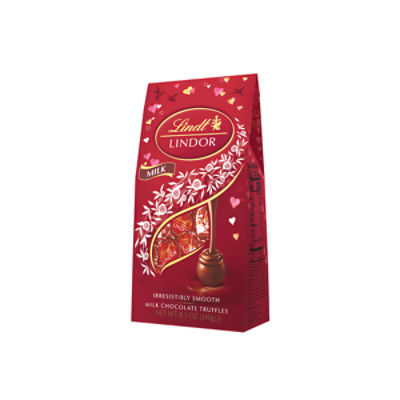 Lindt Lindor Valentine Milk Chocolate Bag, 8.5 oz