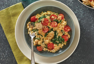 Garlic Chicken & Spinach Risotto