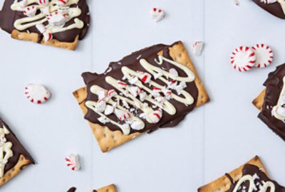 Gluten Free Two-Tone Peppermint Bark Swirl Crisps