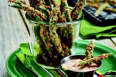 Green Bean Fries with Creamy Chipotle Dip