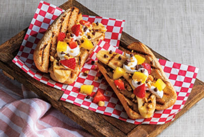 Grilled Banana Split Dog - Gourmet