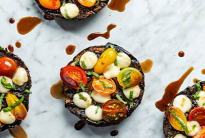 Grilled Caprese Stuffed Portobello Mushrooms