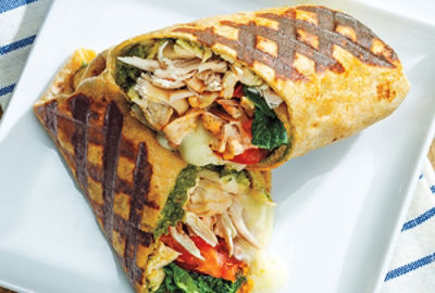 Grilled Pesto Chicken Wraps