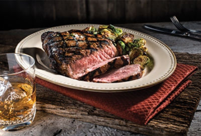 Grilled Ribeye Steak With Herbed Steak Butter