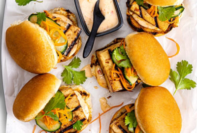 Grilled Tofu Banh Mi Sliders