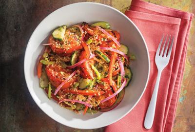 Grilled Tomato Gazpacho Salad