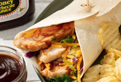 HONEY BBQ CHICKEN WRAPS