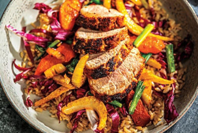 Harissa-Spiced Pork Tenderloin Bowl