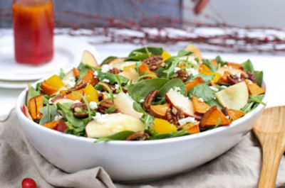 Harvest Salad With Cinnamon Cranberry Vinaigrette