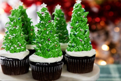 Holiday Tree Cupcakes