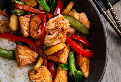 Honey-Tamari Salmon Stir-Fry