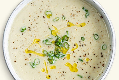 Keto and Dairy Free Cauliflower Garlic Soup