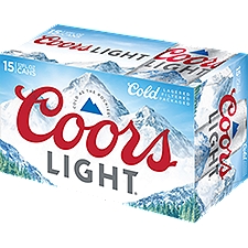 Coors Light Beer 15 pack - Cans, 180 fl oz, 180 Fluid ounce