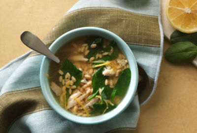 Lemon Chicken Orzo Soup