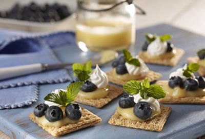 Lemon Curd, Blueberries and Cream TRISCUIT Topper