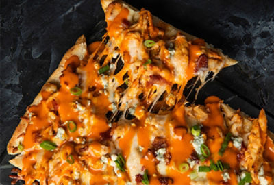 Loaded Buffalo Chicken Flatbread