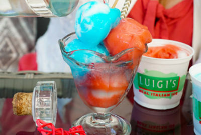 Luigi’s Real Italian Ice - Stars, Stripes & Swirled Slushie