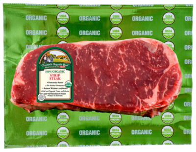 Clayton's Organic Beef Boneless Shell Steak, 1 pound