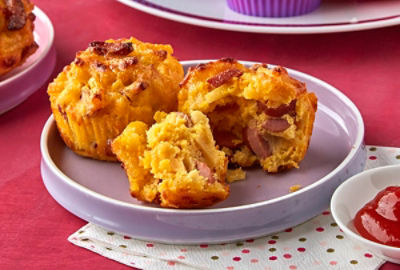 Mac and Cheese Corn Dog Muffins