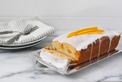 Mango Cake with Coconut Glaze