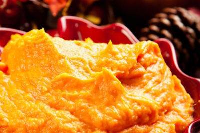 Mashed Ginger & Garlic Sweet Potatoes