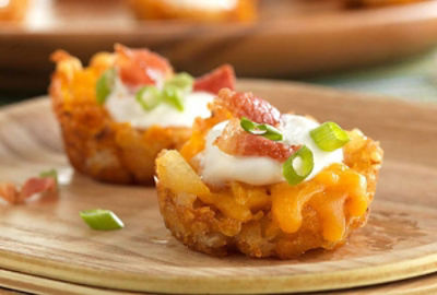 Mini Loaded Tater Tot Apps