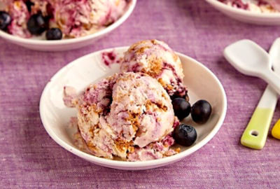 No Churn Blueberry Cheesecake Ice Cream