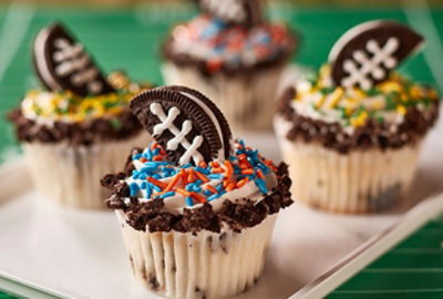 OREO Cookie Football Cupcakes