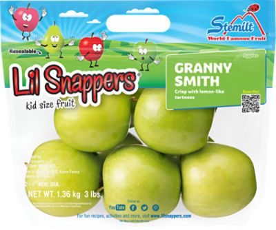 Stemilt Lil Snappers Kids Size Granny Smith Apples, 48 oz