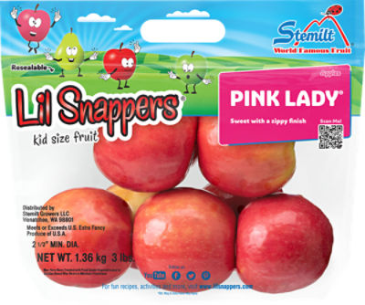 Stemilt Lil Snappers Kids Size Pink Lady Apples, 48 oz