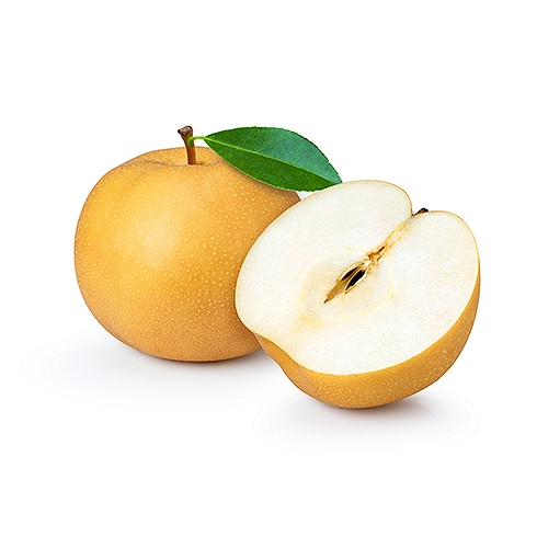 Round firm pears with a crisp, juicy and sweet taste.  