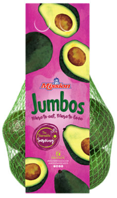 Mission Jumbo Avocados, 4 ct bag