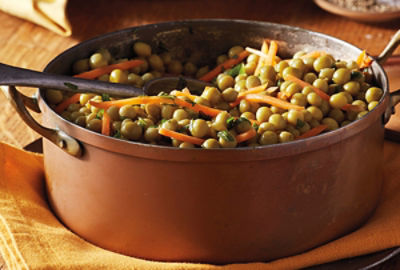 Peas with Basil and Garlic Crumbs