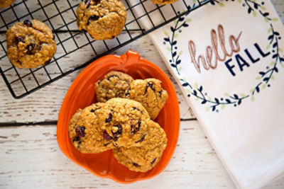 Pumpkin Oatmeal Cranberry Cookies